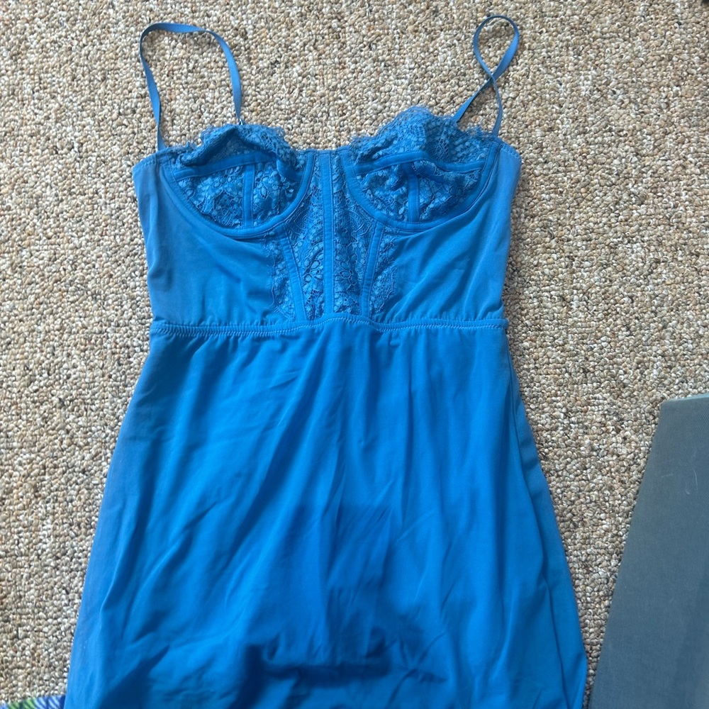 Blue urban outfitters corset dress